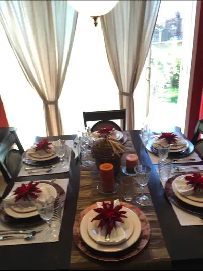 Dining table with 8 chairs, View more