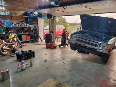 Double lot double car garage Garage is 24.5ft x 24.5 ft Steel craft car door Steel door entrance equ...