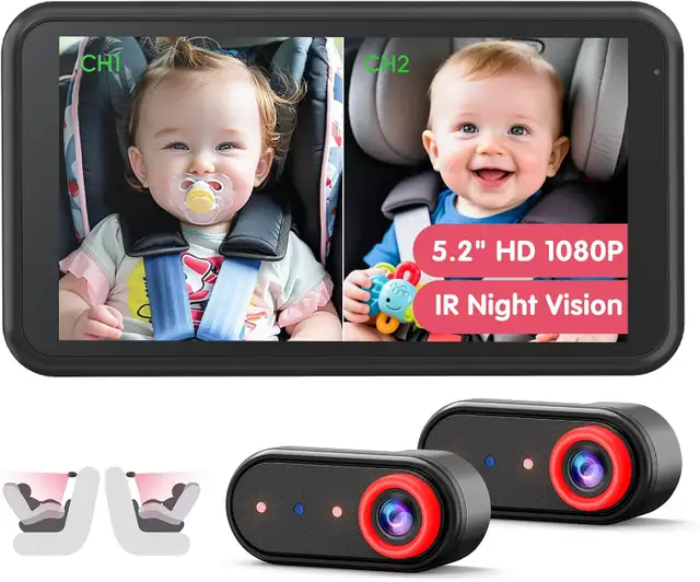 NEUF: Double caméra voiture bébé écran HD 1080p de 5,2" in General Electronics in Longueuil / South Shore - Image 2