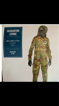Quarantine Zombie Halloween Costume; Large 12-14; $15obo