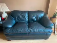 Large High Quality Leather Loveseat