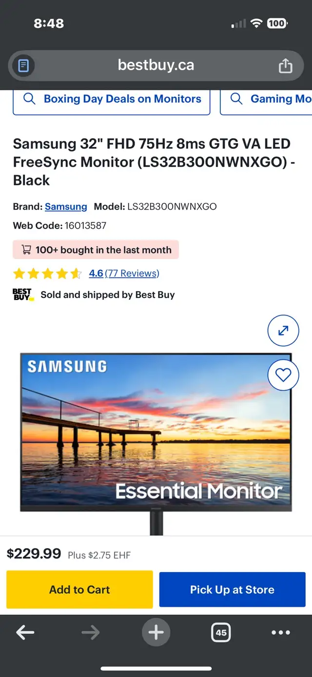 Samsung 1080p fullHD monitor  in Other in Calgary - Image 4