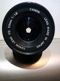 Canon FD 50mm F/1. 8  Prime Lens For SLR Film Cameras