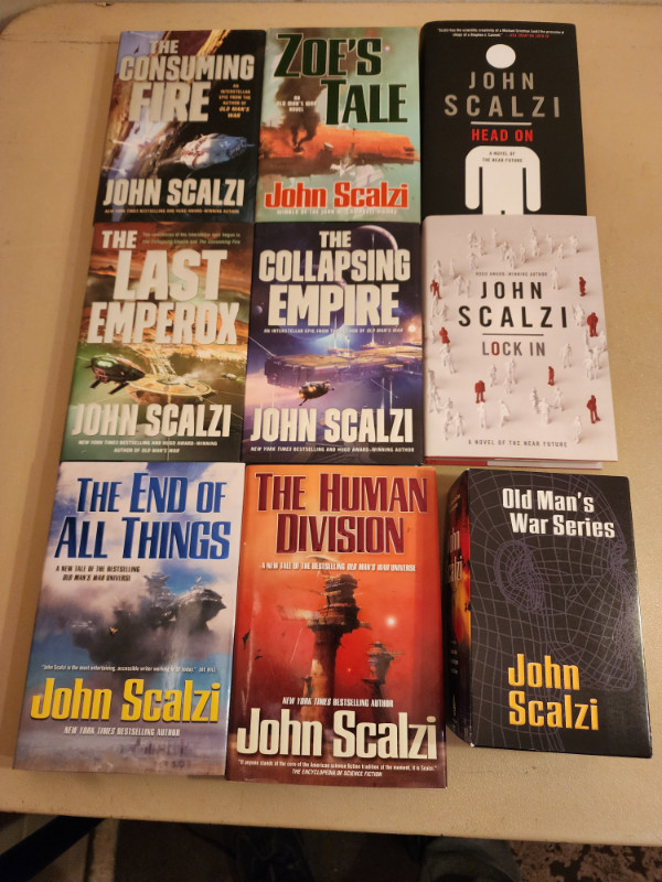 11 Novels by John Scalzi 8 Hardcover 3 Softcover in Fiction in Edmonton