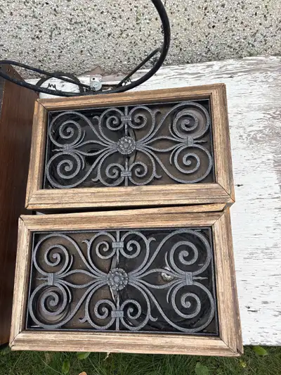 Vintage Mid-Century Wrought Iron Speakers, View more