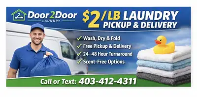 Laundry Pickup & Delivery Service – Calgary | $2/lb, View more