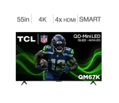 TCL 55" QM67K Series QLED 4K Smart QD-Mini LED TV with Google TV, View more