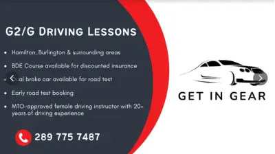 G2/G lessons in Hamilton & Burlington areas with reasonable prices. One on one vehicle training. Spe...