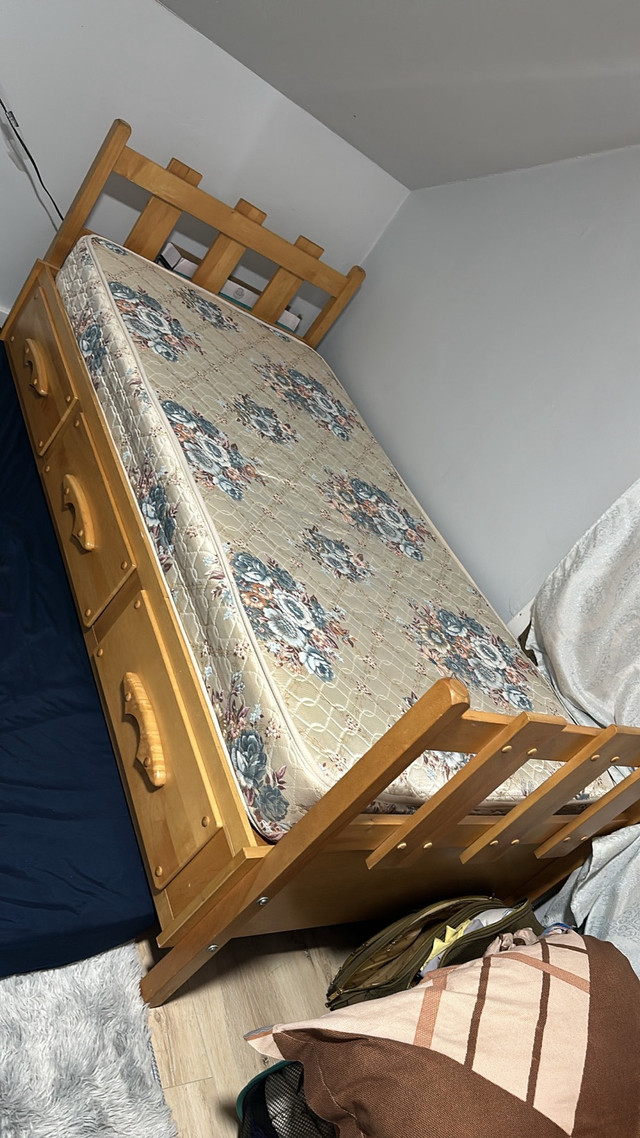 storage bed with mattress  in Beds & Mattresses in Summerside