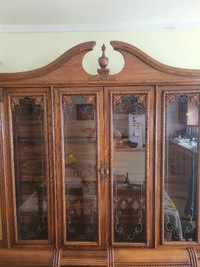 Antique style buffet and hutch.