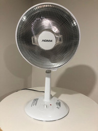 Noma Oscillating Heat Fan White Adjustable