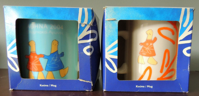 Athens 2004 Olympic Mascots Together Mug 2 mug 1 glass16 oz capi dans Art et objets de collection  à Ville de Montréal - Image 2