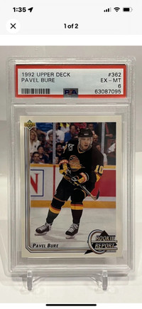 Lot - SIGNED 1991-92 Pro Set # 564 Pavel Bure Vancouver Canucks Rookie  Hockey Card