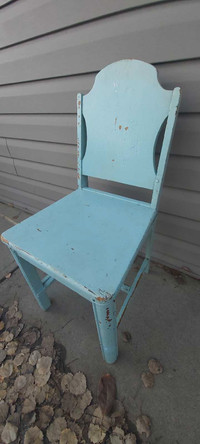 Vintage Antique Wood Farmhouse Chair