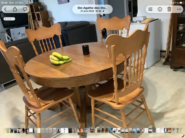 table de cuisine antique  in Dining Tables & Sets in Laurentides - Image 3