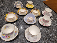 Bone china cups and saucers...