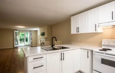 Bright and spacious 2-bedroom basement unit with private entrance and large walk-out patio. This fre...