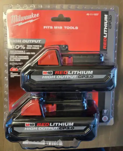 Milwaukee M18 Lithium-Ion Compact (CP) 3.0 Ah Battery - 2 pack, View more