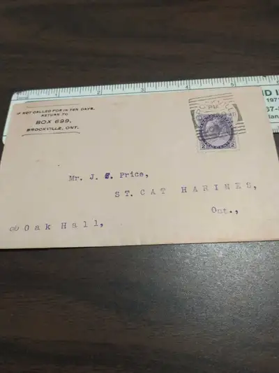 Beautiful 1899 Qn Victoria cover, Brockville to St. Catharines, View more