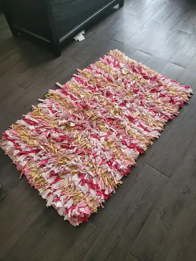 30" x 49" rag rug. Smoke free but we do have dogs. Great shape. Pick up in Martensville.