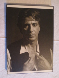 Laminé noir et blanc Al Pacino, grandeur carte postale.