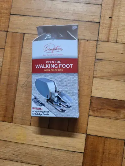 Open Toe Walking Foot with Guide Compatible Brother Sewing Machine – Fits Most 7mm Low Shank Walking...