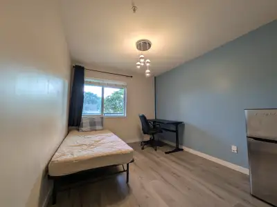 $800/month — utilities, internet, and underground parking all included. Available July 1st, first mo...