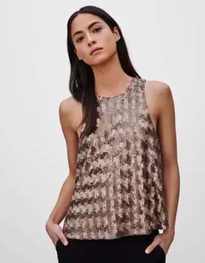 Aritzia Talula Women XXS Cheniston Blouse in Matte Silver, BNWT, View more