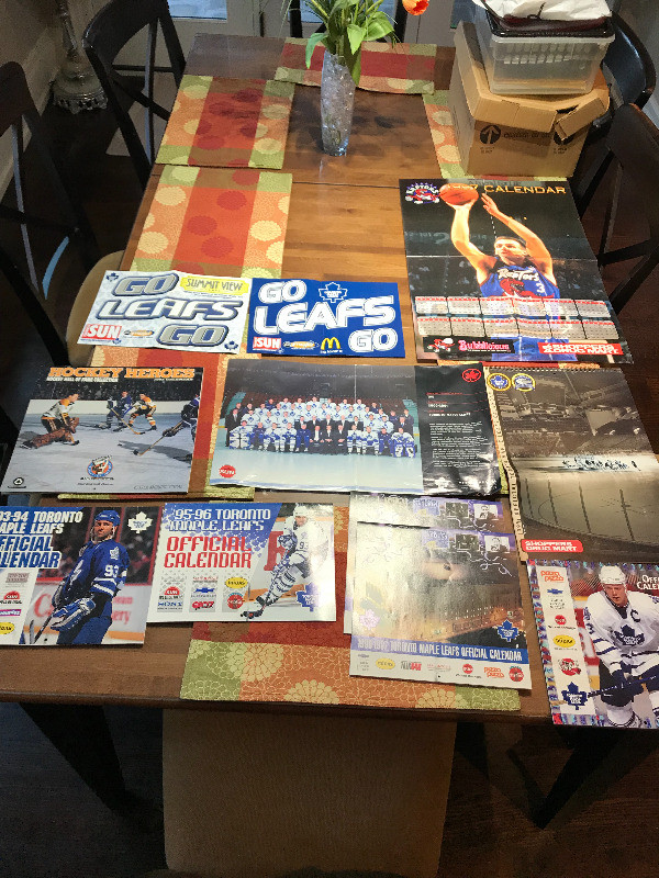 10 VINTAGE TORONTO MAPLE LEAFS OFFICIAL CALENDARS in Arts & Collectibles in Mississauga / Peel Region