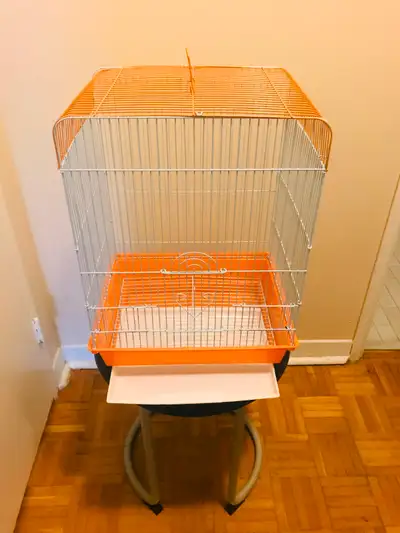 FINAL CLEARANCE ON MY NEW SMALL ORANGE TRAVEL BIRD CAGE!, View more