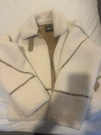 ZARA Faux Shearling Jacket, View more