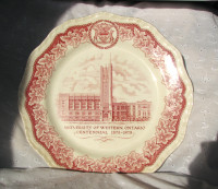 University of Western Ontario (UWO) Centennial Plate. 2,000 Made