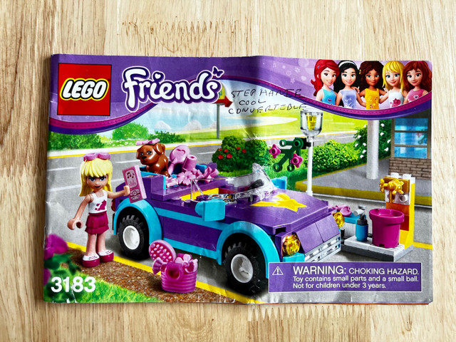 3183 Lego Friends Stephanie’s Cool Convertable 103 pcs 2012  in Toys & Games in Bedford