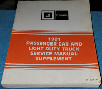 1981 Light Duty Truck Supplement Manual