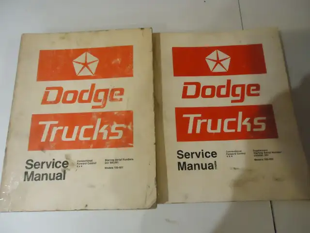 1972-1973 Dodge Trucks Shop Manual Set. VG. Can Ship in Canada