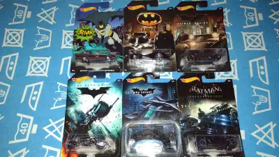 $55 Complete Set of 6 (2015 Exclusive) 2015 DFK71 1/6 Batman Classic TV Series Batmobile Matte Black...