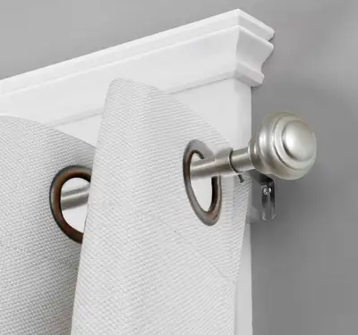 NEW Nickel 3/4" Adjustable Curtain Rod 48"-84", View more