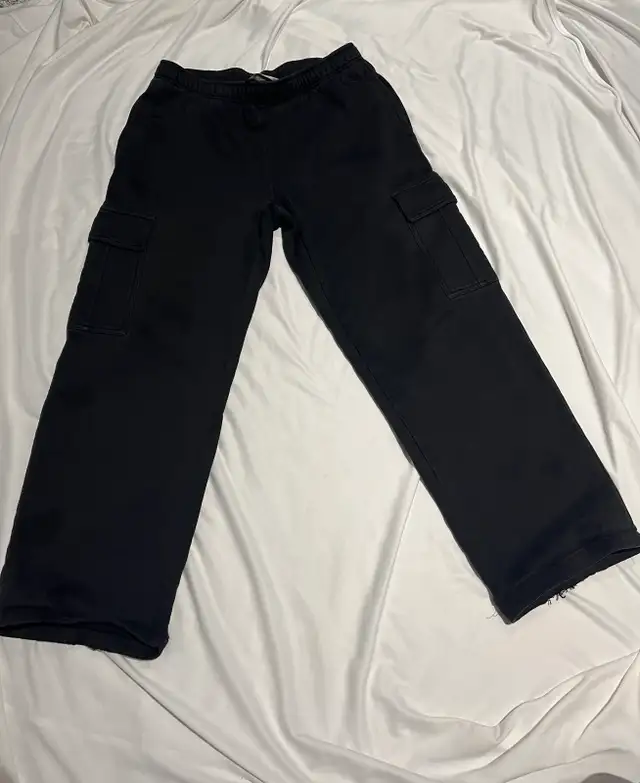 Tuff Athletics Black Cargo Sweatpants
