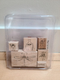 Stampin Up Rubber Stamp Set - Cute As a Bug (2003)