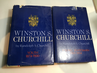 The first two volumes of the official Churchill biography, the two written by his son, Randolph Chur...