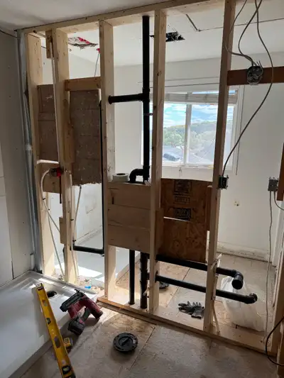 PLUMBING- Rough In, New plumbing -affordable professional job, View more