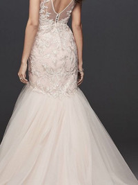 David's bridal mermaid beaded wedding dress