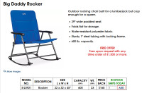 Outdoor Rocking Chair (Brand new unopened box))
