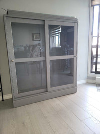 Havsta Cabinet with glass doors 