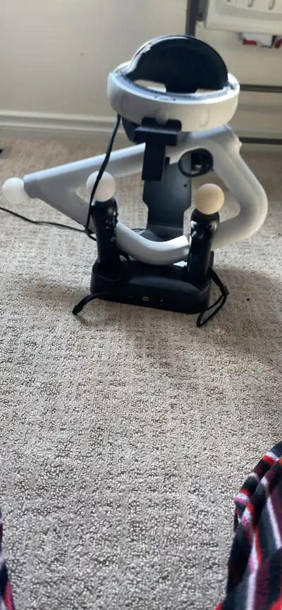 ps4 with 2 controllers, psvr, controllers and stand, View more
