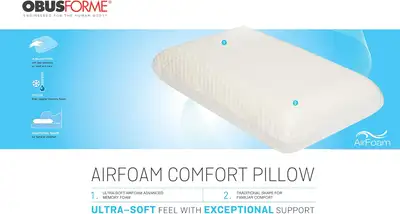 ObusForme Airfoam Neck Pillow - Ultra Soft, Cool & Moisture-Wick, View more