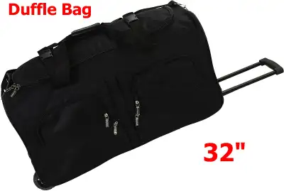 Rolling Trolley Duffle Bag With Wheels And Handle Size 32 Inches, View more