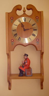 Very Attractive & Functional Hand Crafted Solid Pine Wall Clock