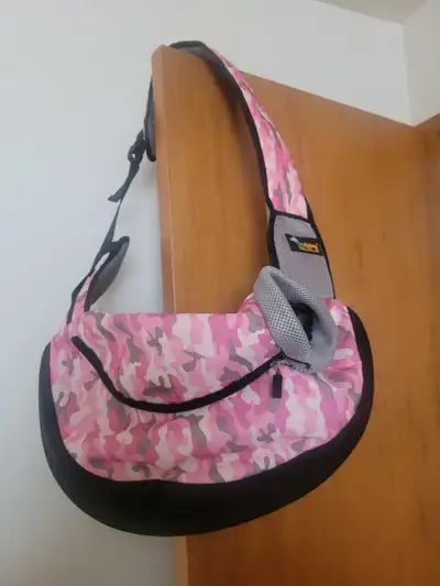 Small dog over the shoulder carrying pouch, View more