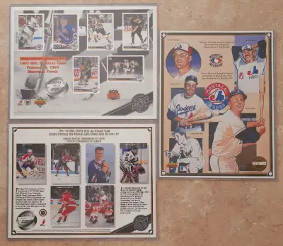 3 cartes de hockey/baseball jumbos Upper Deck Expos de Montréal, View more